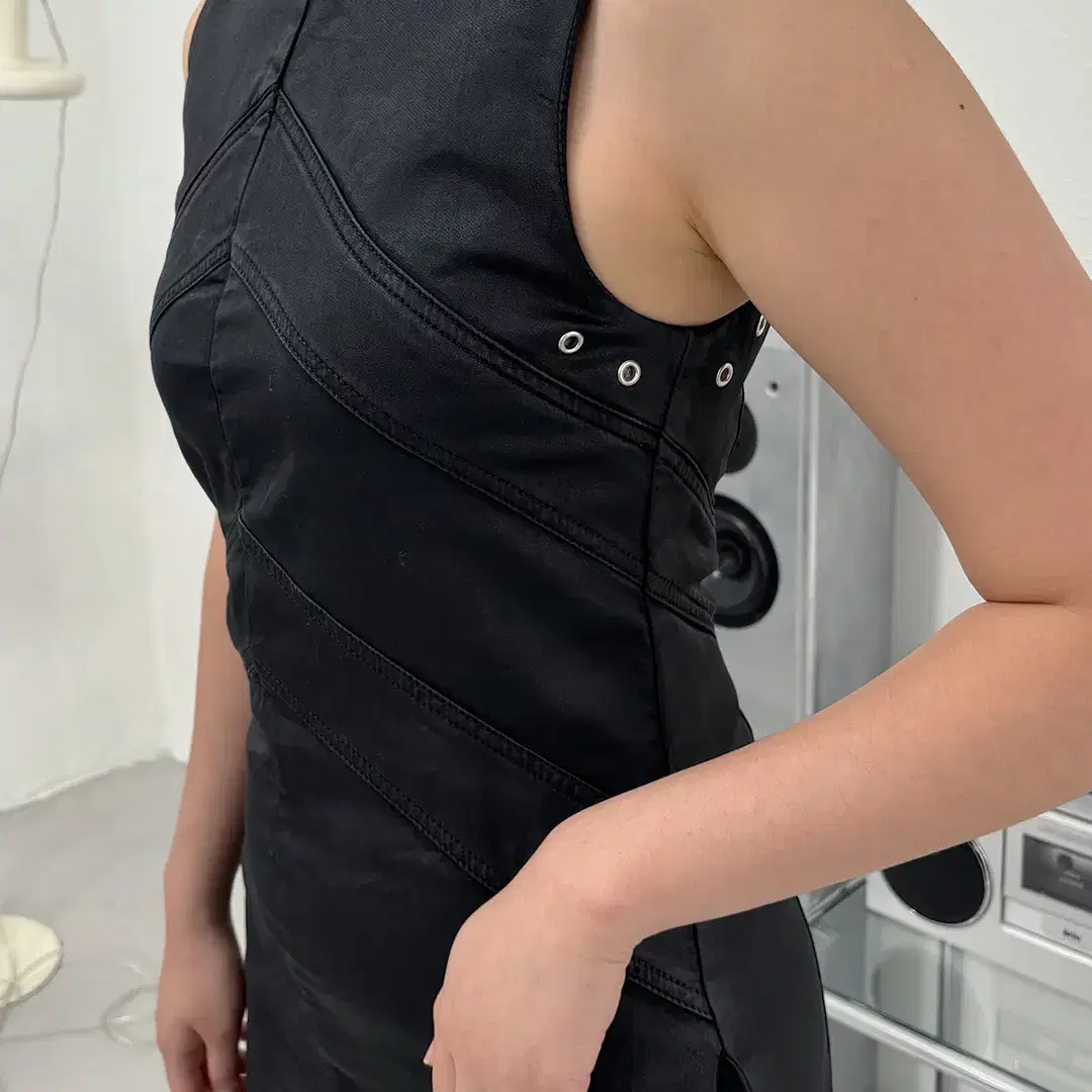 DIESEL leather coated dress