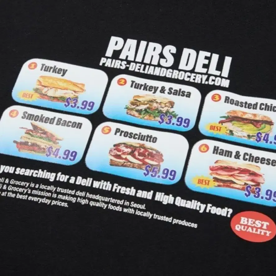 페얼스 델리 앤 그로서리 Burger Menu 후드티 [L~XL] 새제품