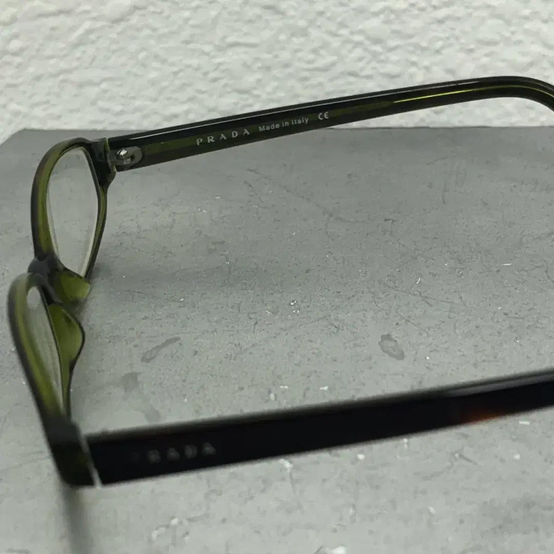 PRADA khaki horn-rimmed glasses