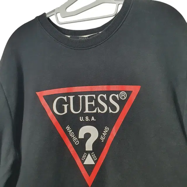 (2XL 110) GUESS 게스 맨투맨 블랙