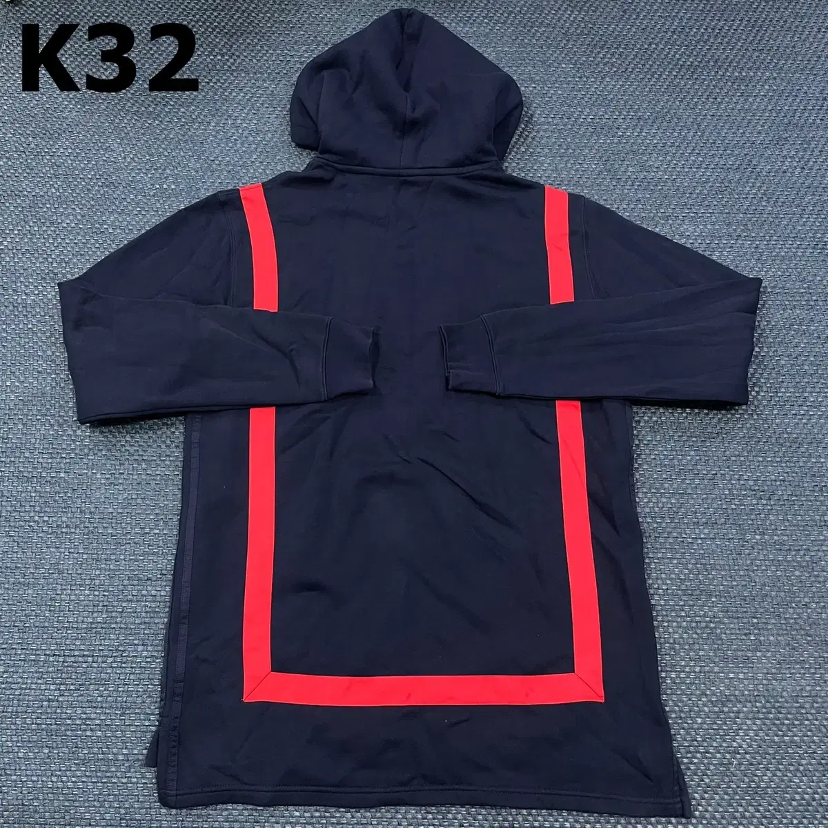 [3XL] 아디다스 웜업 후디 빅로고 레드 테이핑 후드티 K32