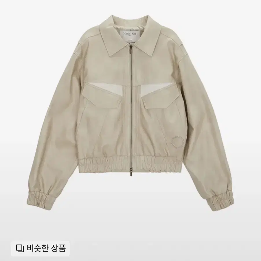 마뗑킴 POCKET POINT WASHED LEATHER JUMPER