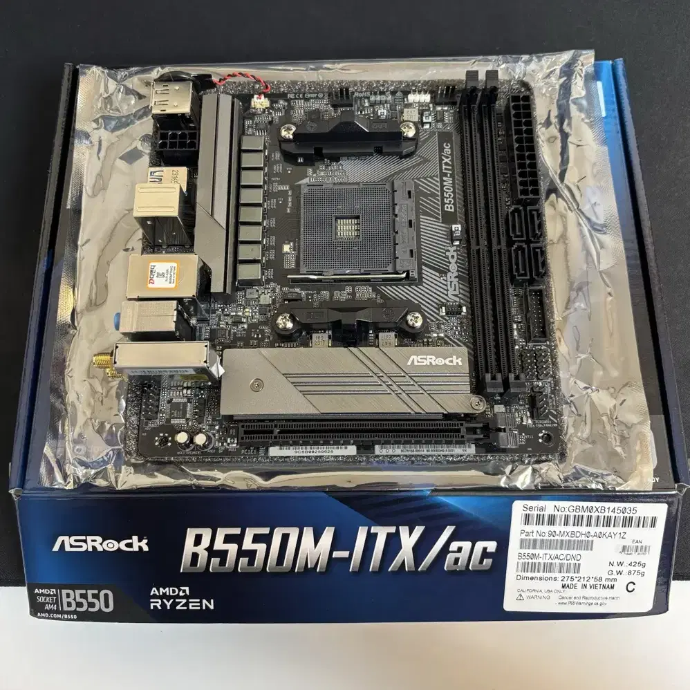 에즈락 B550M-ITX 메인보드