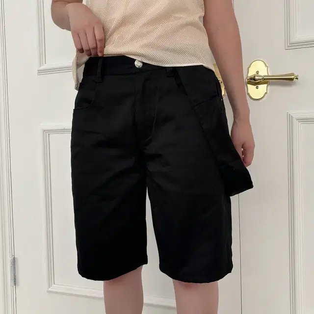 HELMUT LANG strap point Bermuda pants