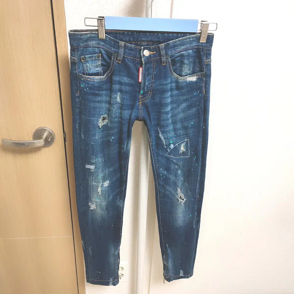 Distressed 27 Women's Span Jeans Denim Pants