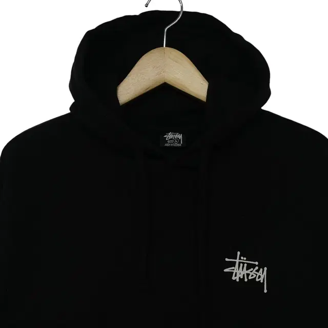 스투시 Stussy 베이직 로고 후드티 블랙