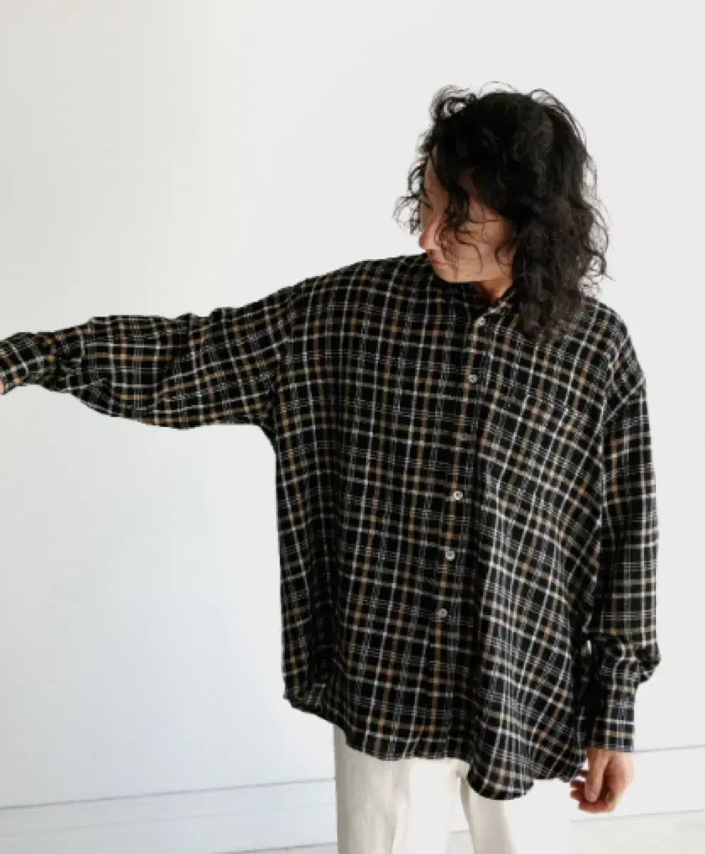 [48] Haregashi Burroughs BD Wool Shirt Brown Check