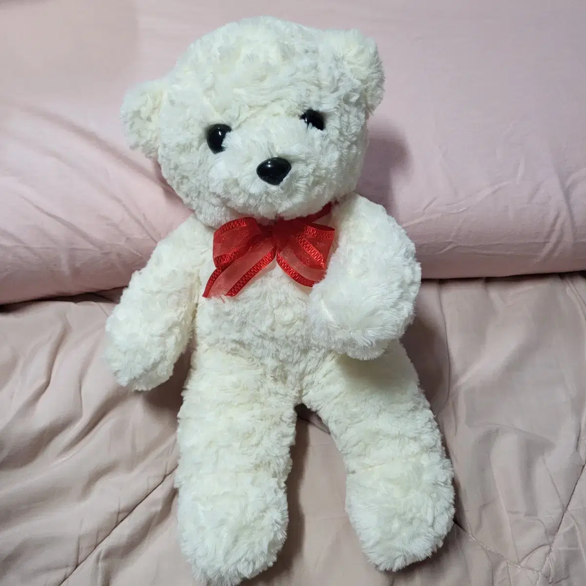 Ivory Ribbon Bear Teddy Bear doll Medium CommunicationWelcome