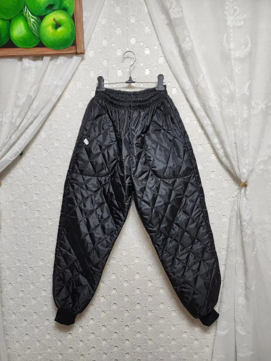 Black padded pants for men95-100