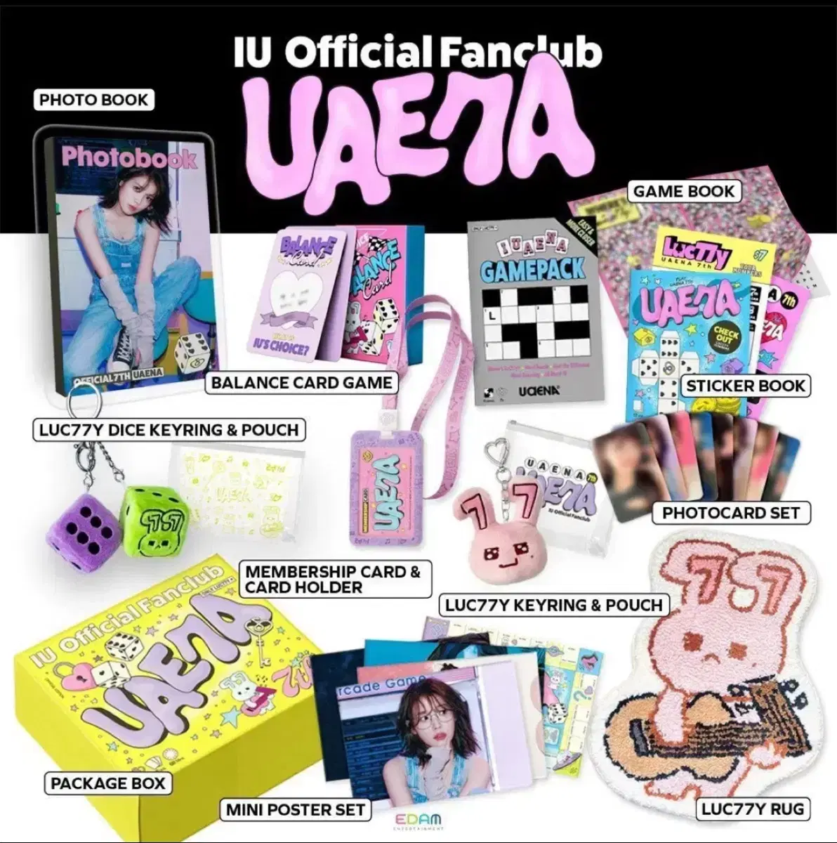 (Unsealed, New) iu Fan Club Yoo Anna 7th Kit