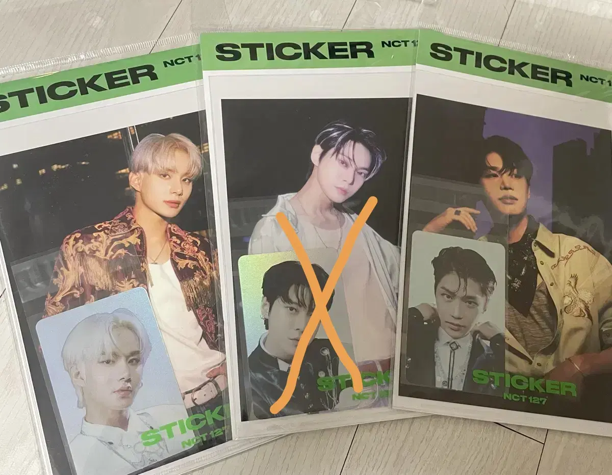 NCT127 STICKER 홀로그램포카 세트 도영 정우 태일