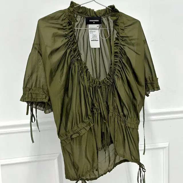 DSAUARED2 frill string blouse