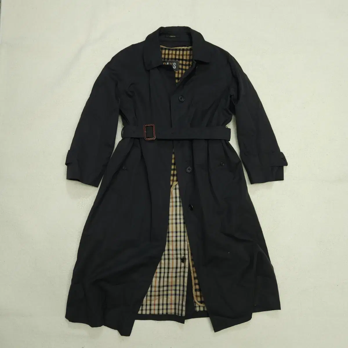 Daks trench coat black