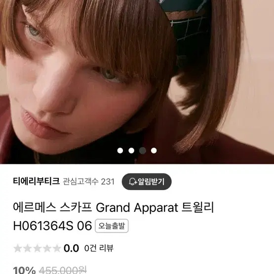 에르메스 Grand Apparat 트윌리 스카프