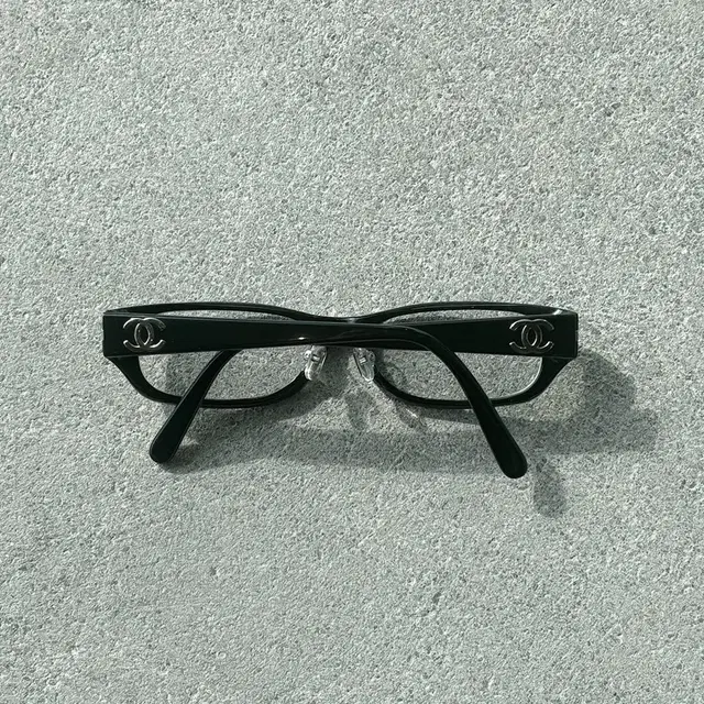 CHANEL black horn rimmed frame