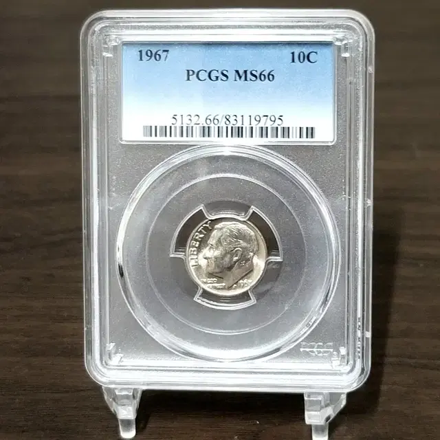 1967년 발행 귀한 준특년 10c 다임주화 PCGS66고등급 새주화#구