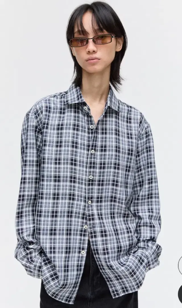 플리즈프로젝트 너드 체크 셔츠 nerd check shirt navy