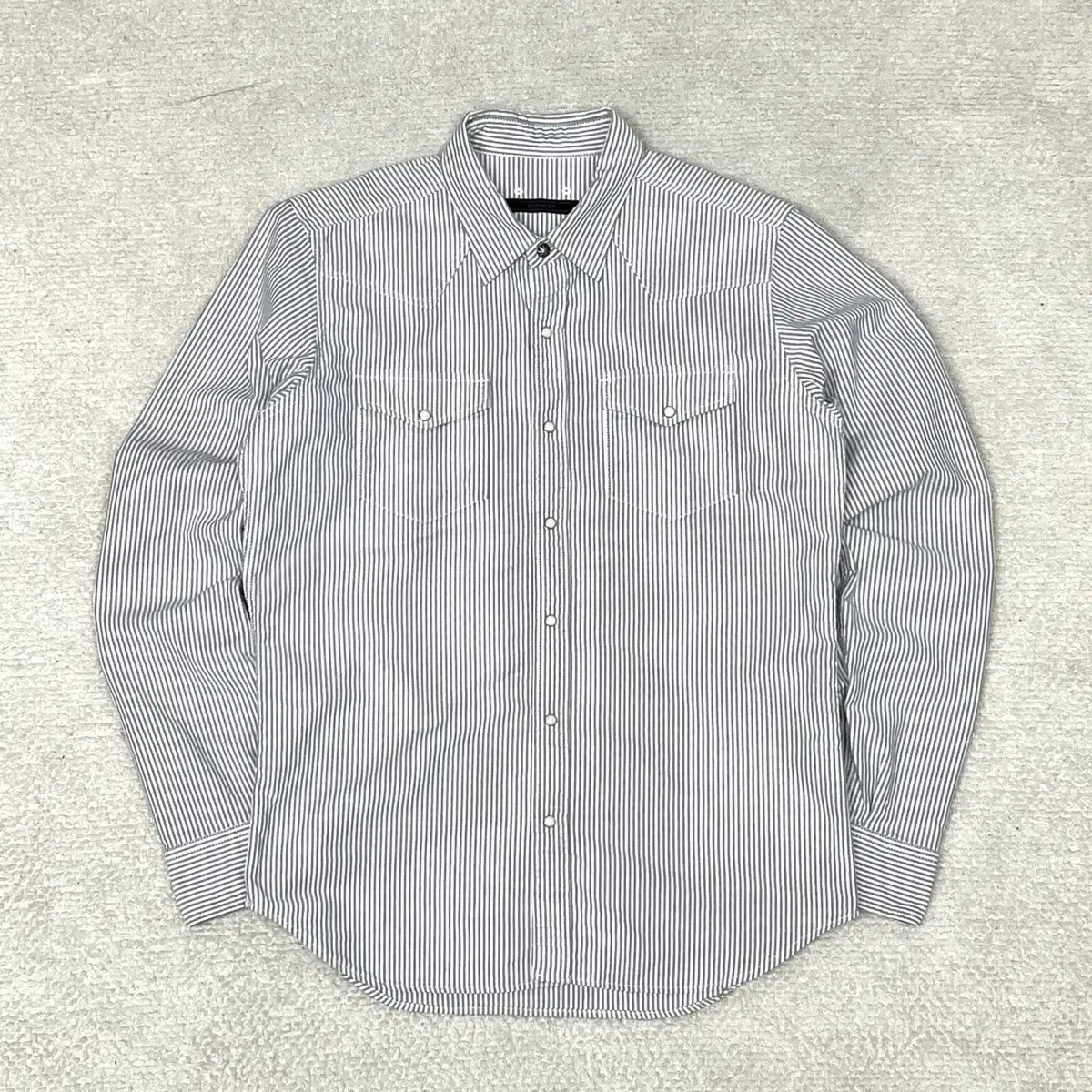 Soft Net Striped Western Shirt