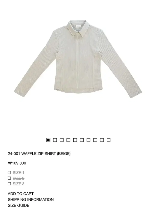 Jichoi지초이24-001 waffle zip shirts 뉴진스