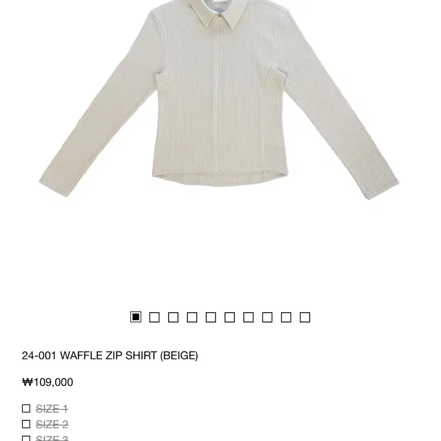 Jichoi지초이24-001 waffle zip shirts 뉴진스