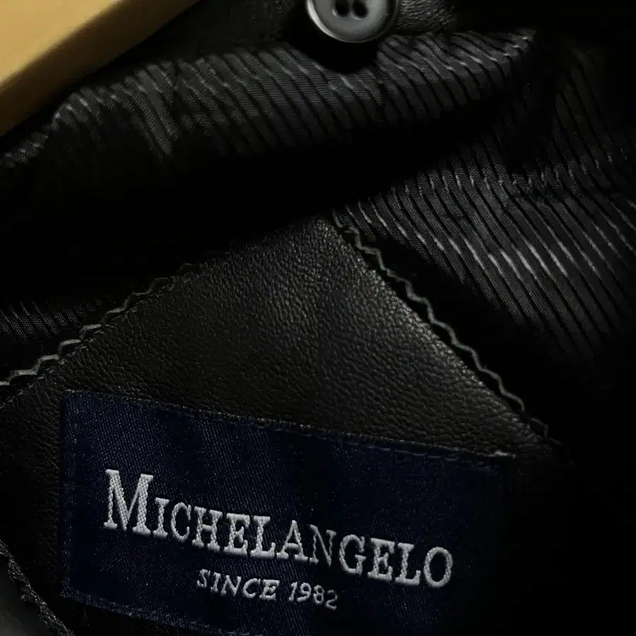 100-105 MICHELANGELO 올드스쿨 레더 양가죽 코치자켓 정품