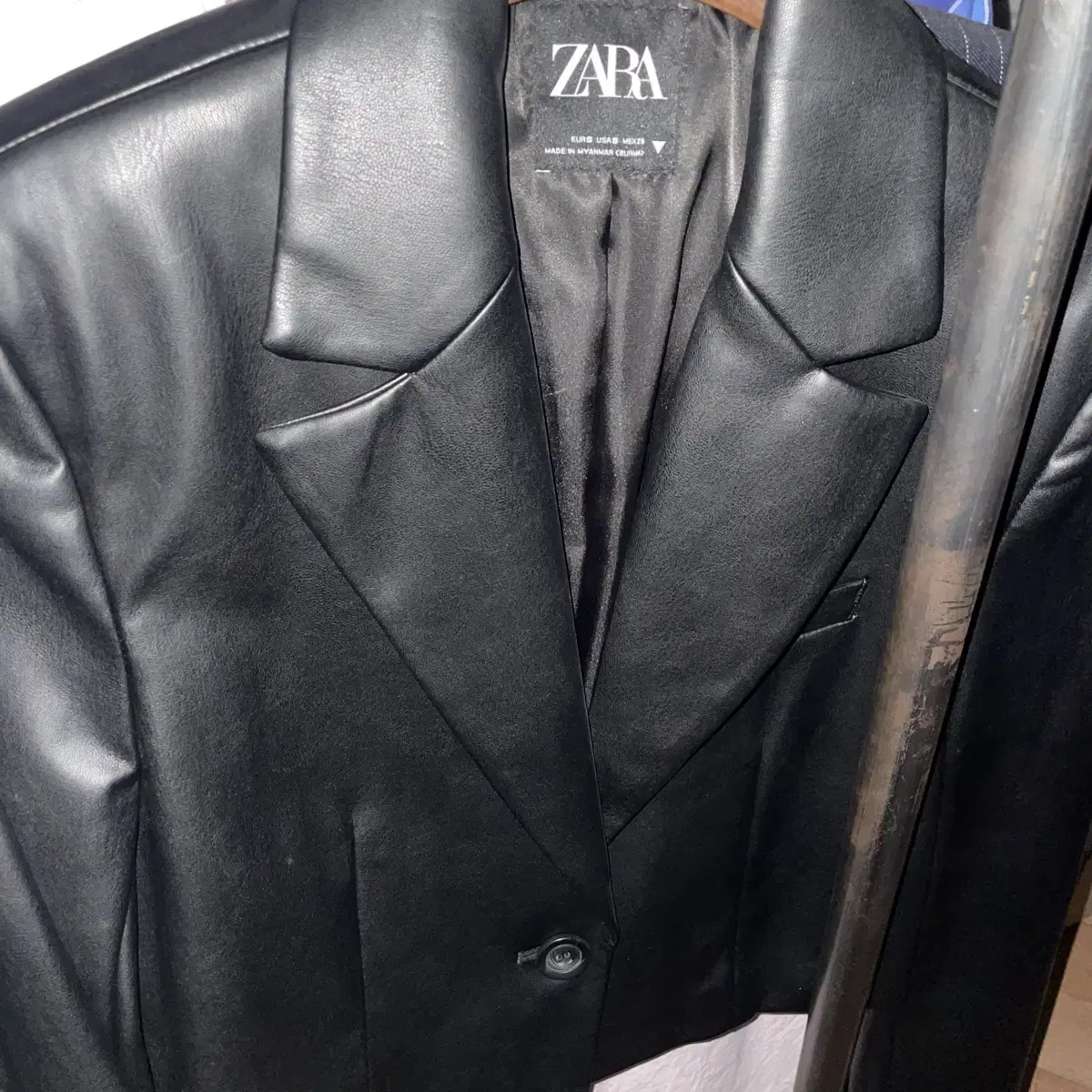 zara 자라 크롭 레더 블레이저