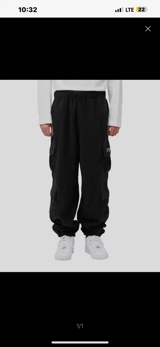 LMC FLEECE CARGO PANTS black S사이즈