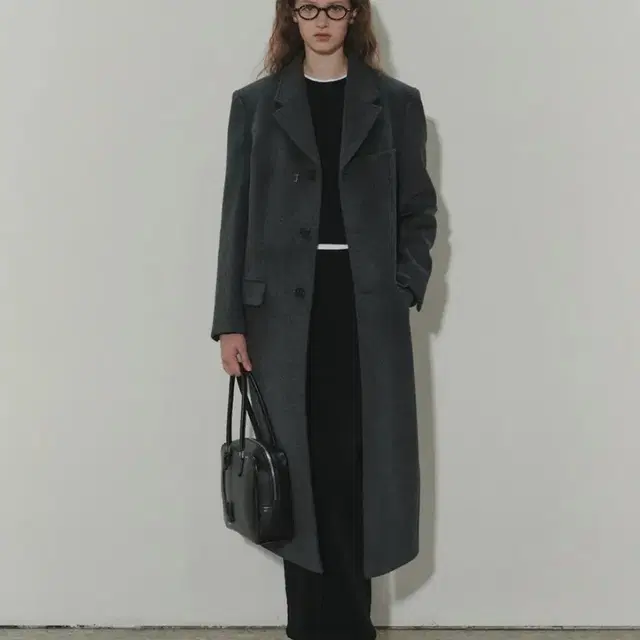 UNISEX 2-WAY 3 BUTTON COAT CHARCOAL XS