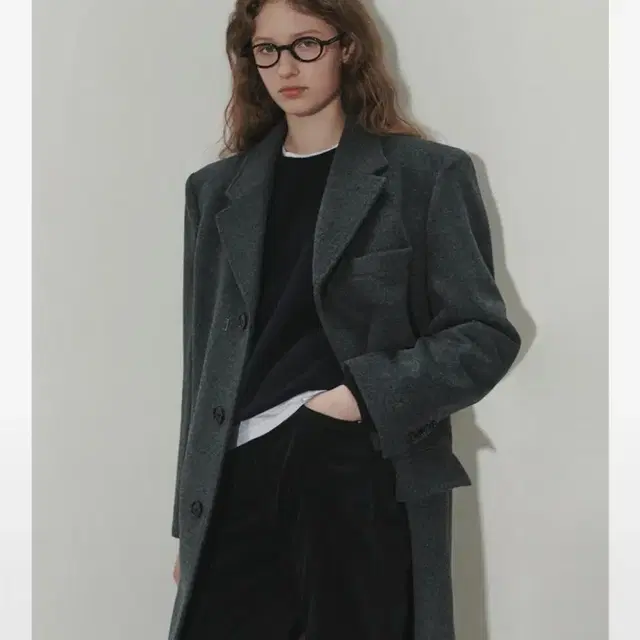 UNISEX 2-WAY 3 BUTTON COAT CHARCOAL XS