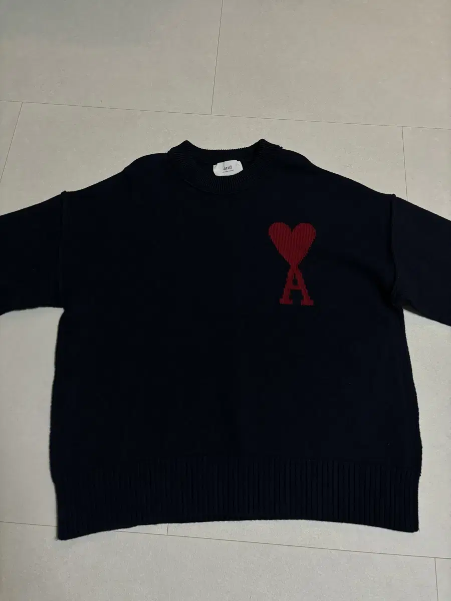 Army Big Heart Logo Knit Navy Size L