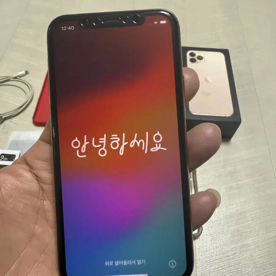 아이폰 11pro 256 골드. 베터리 87.