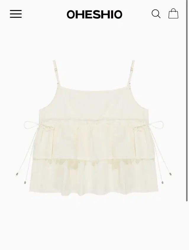 오헤시오 CUTTING CANCAN SLEEVELESS IVORY