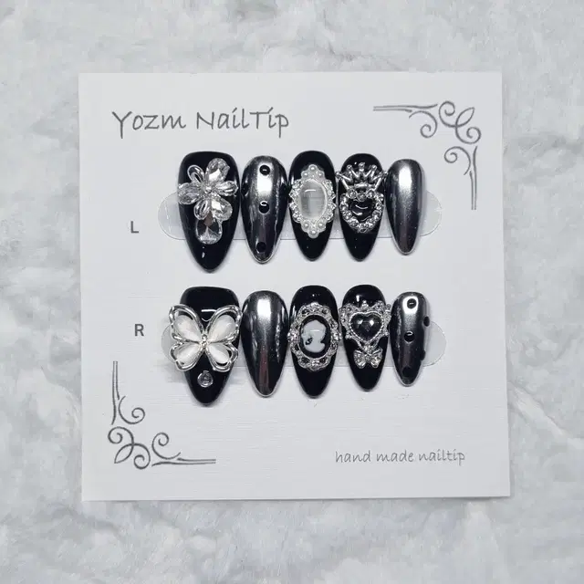 Yozm NailTip 블랙미러뱅그리