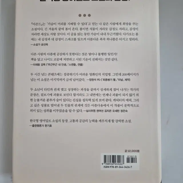 아몬드 책 소설 양장