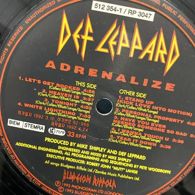 DEF LEPPARD LP / AA3258