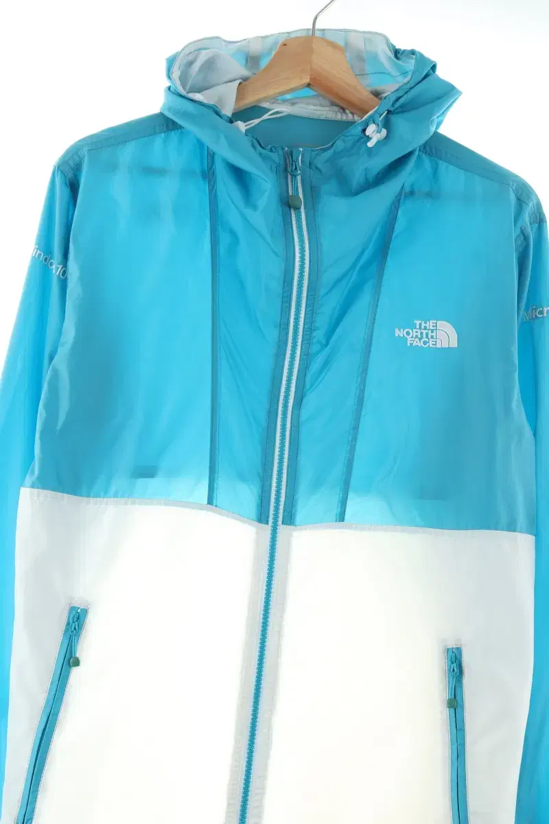 (S) The North Face Zip-up Windbreaker Jacket Light Bloo Nylon-F52E