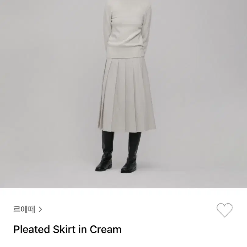 르에떼 스커트 pleated skirt in cream