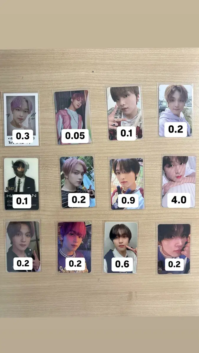 NCT photocard (haechan,mark,doyoung,jisung,winwin)