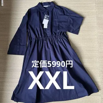 새상품 유니클로 JW ANDERSON 코튼 개더 원피스 2XL