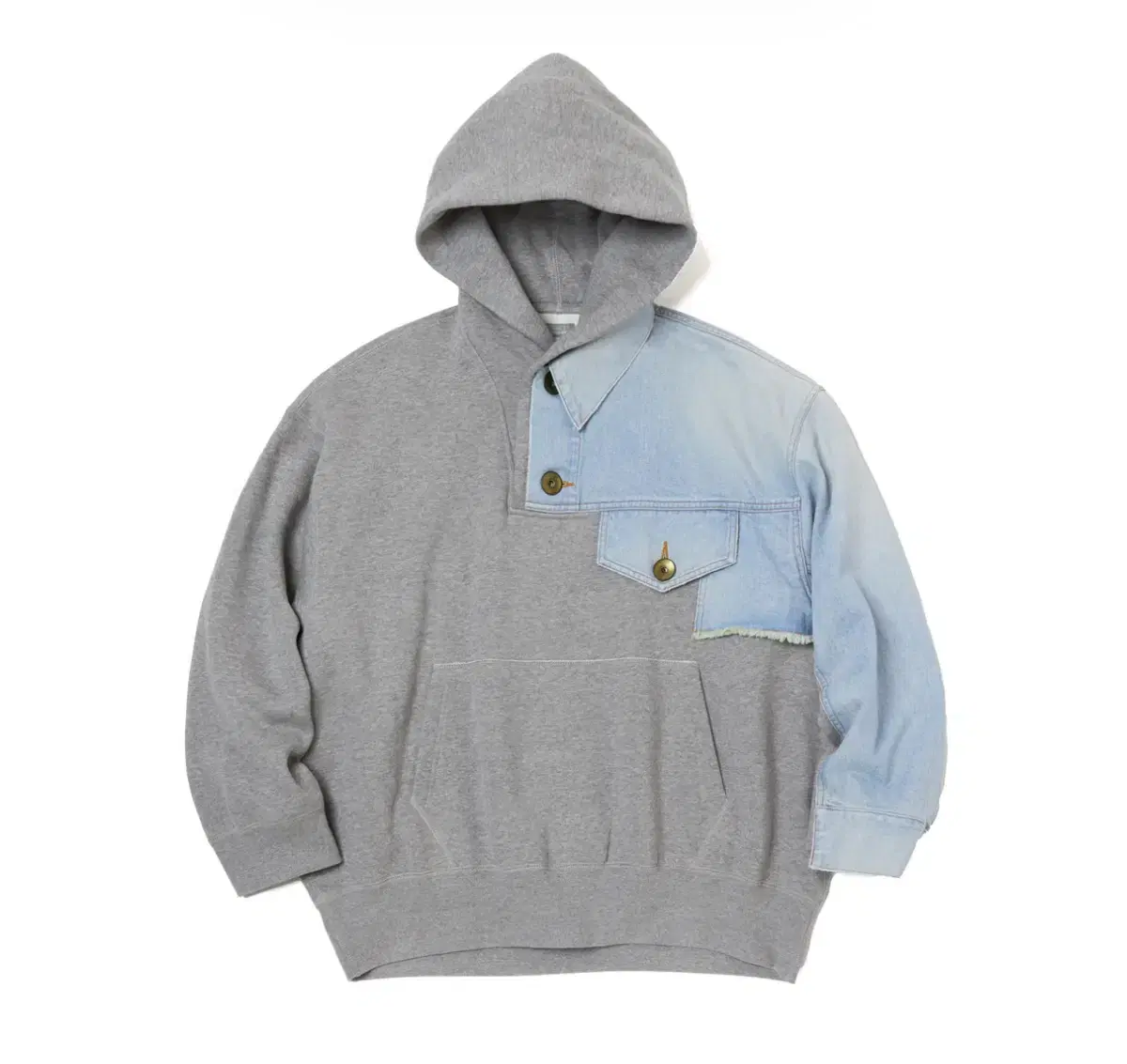 Kolor beacon Kolor beacon denim patched hoodie