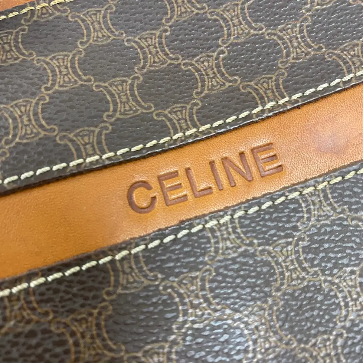 CELINE / 빈티지 셀린느 브라운 마카담 블라종 백팩