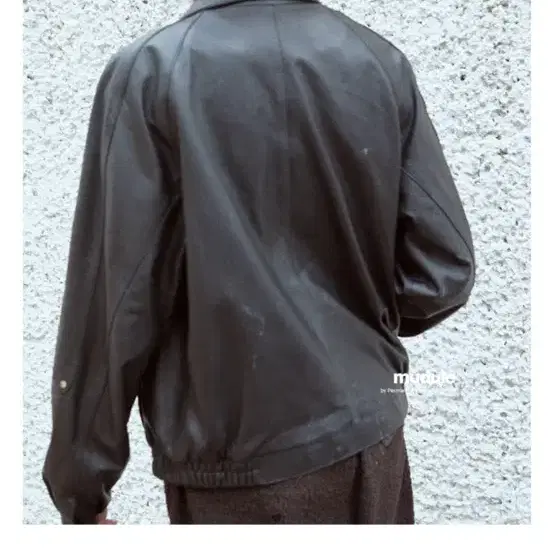 [001]Appendix leather blouson (A4) black