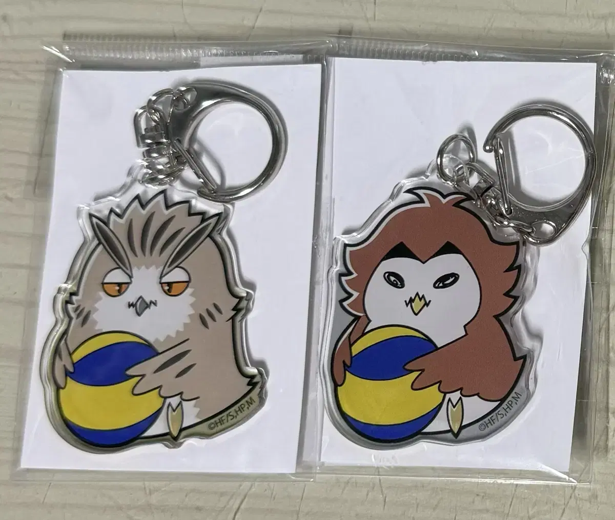 Haikyuu mascot animal Bokuto Akaashi acrylic keyring