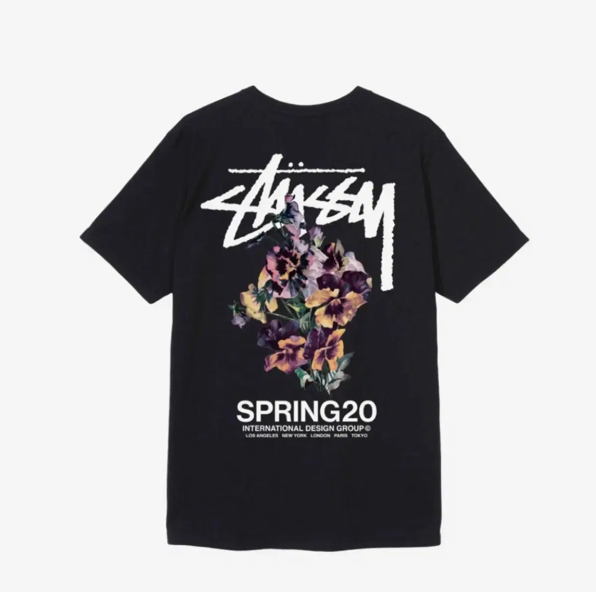 Stussy Bouquet Tee Bouquet Short Sleeve Tee Black L Spring20