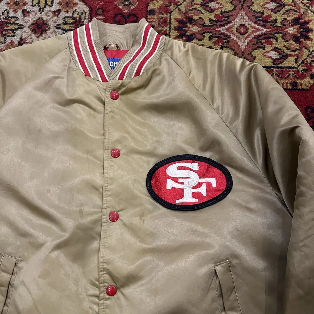 80s USA NFL 49ers 포티나이너스 새틴 스타디움 자켓