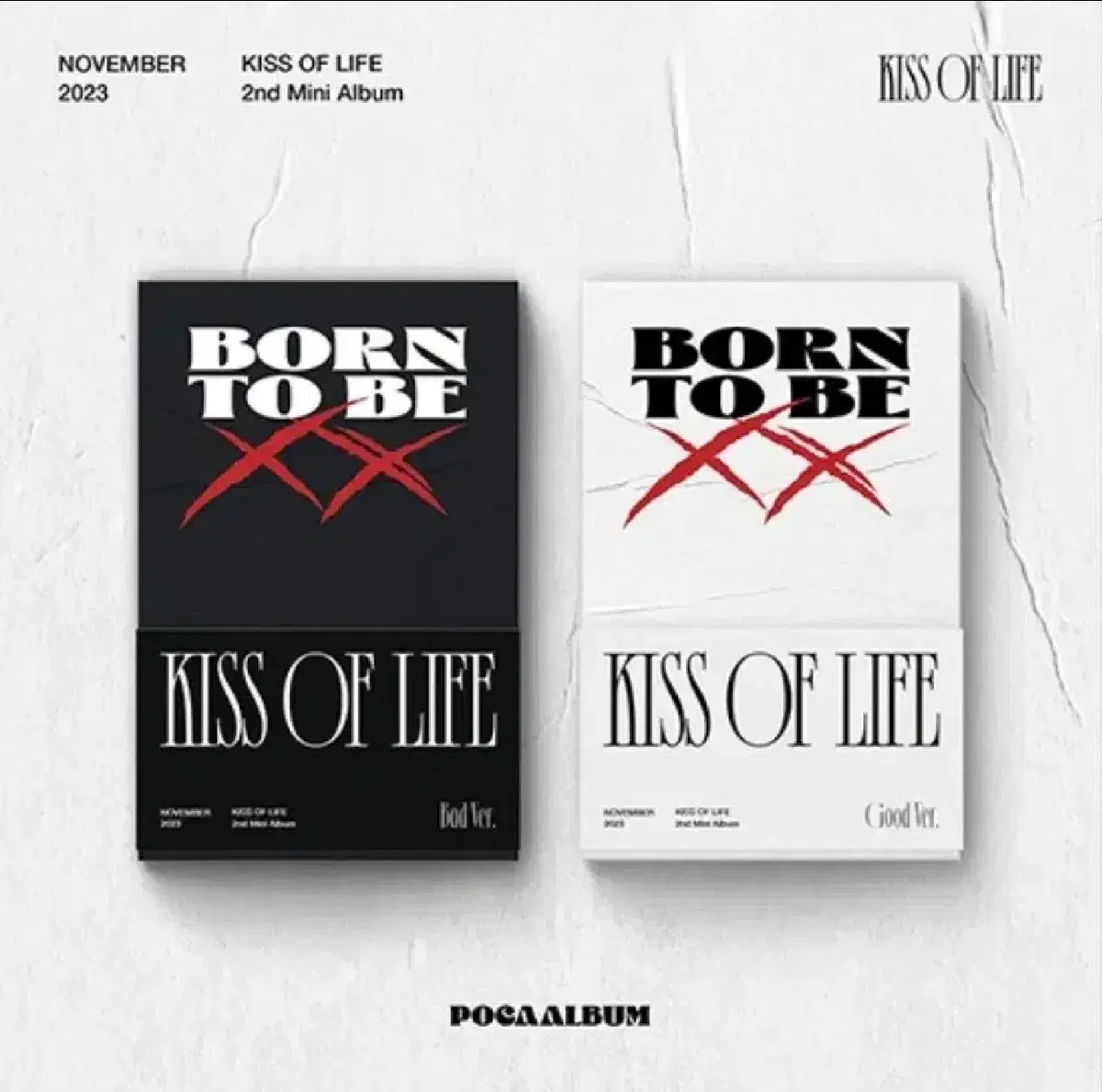 [unsealed set] kiss of life Born to be XX Bad+ Good