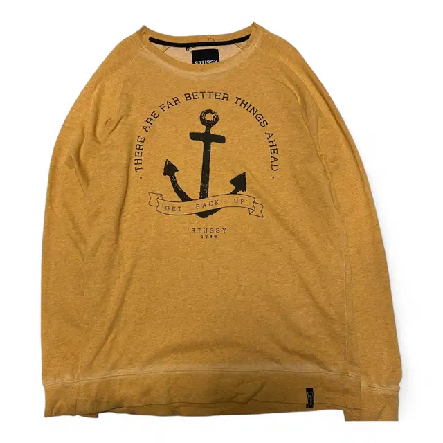 STUSSY 스투시 머스타드 라운드 긴팔티셔츠(L)