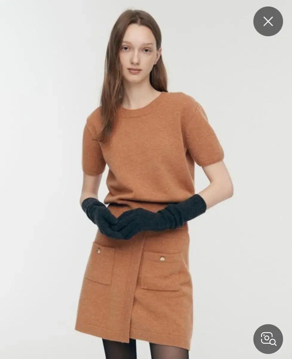 SieSie l Half-Knit Shell Miniskirt Setup