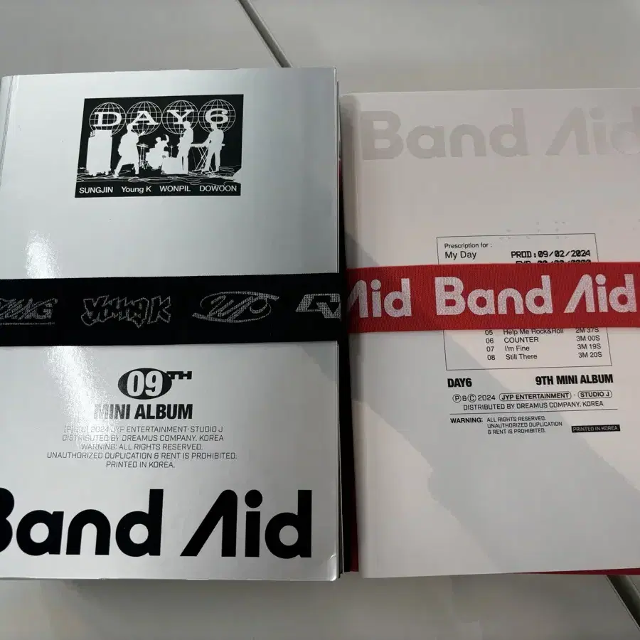 데이식스 Band Aid 단순개봉앨범 구성 맞춤