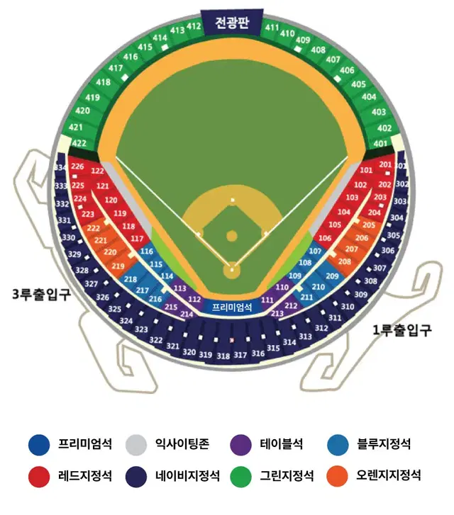 준플레이오프 5차전 1루 네이비 311블럭 4연석 양도 -LG VS KT